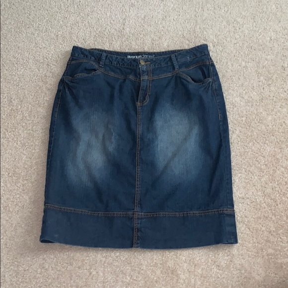 avenue denim maxi jean skirt - Picture 1 of 3